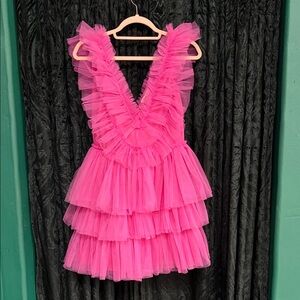 Pink Ruffled Women’s Dress size medium